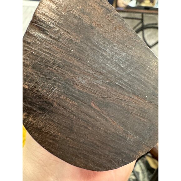 Vintage 70s Hand Carved Ebony Bust  Female Figure 11" Tall Kenya Treasures - Picture 5 of 7